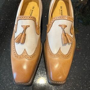 Tan and Cream Men's slip on Loafers